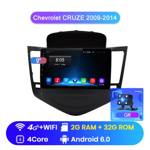 4G-WIFI 2-32GB Junsun V1 pro 4G+ 64G Android 9,0 DSP для Chevrolet CRUZE 2009-2011 2012- Автомобильный Радио Мультимедиа Видео плеер gps RDS 2 din dvd - Цвет: 4G-WIFI 2-32GB