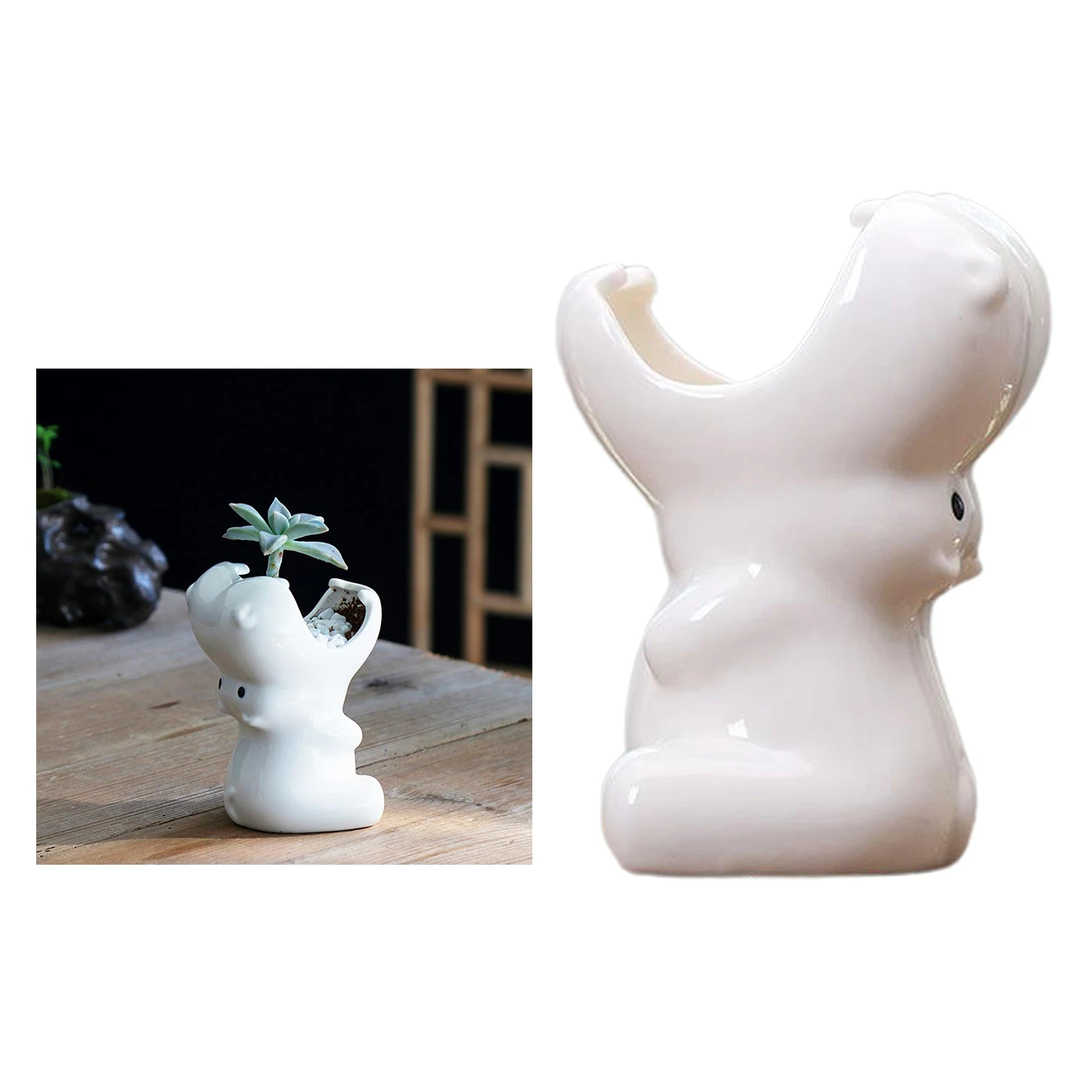 

Керамический цветочный горшок в форме бегемота, многоцелевое растение бонсай