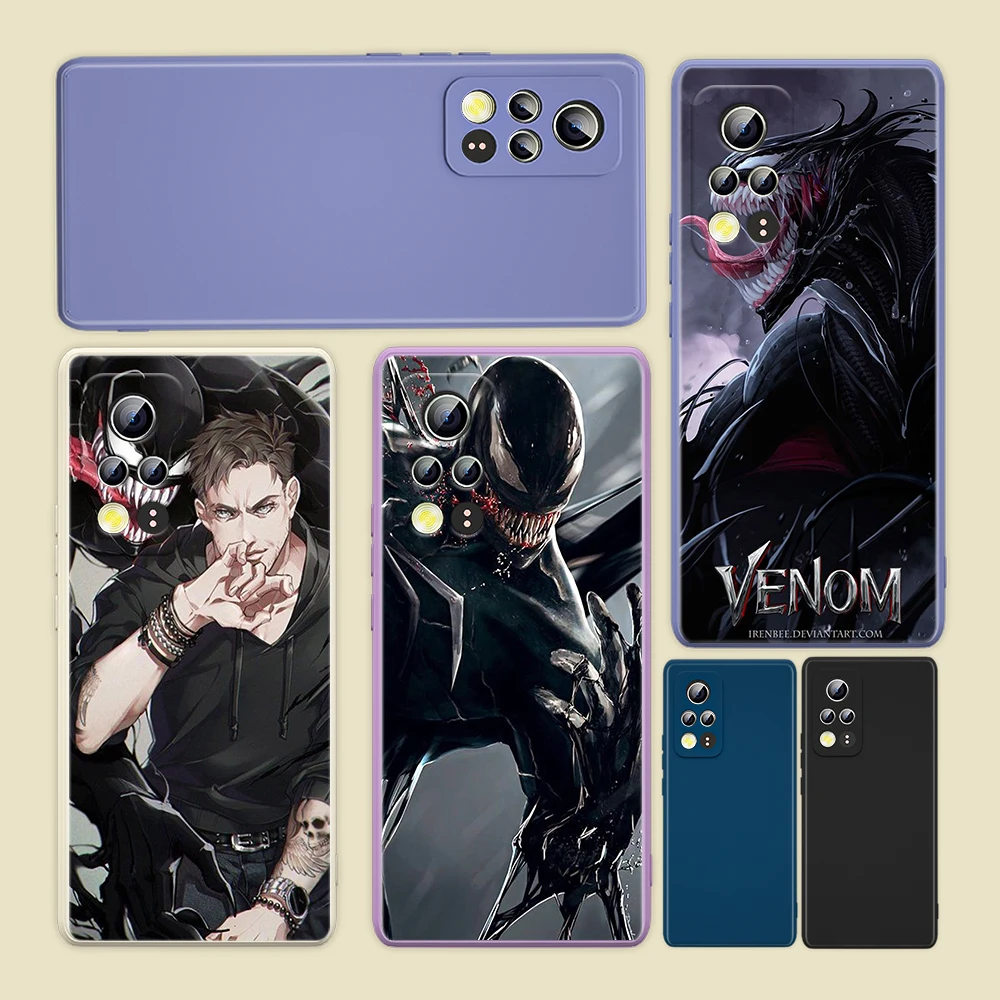 

Venom Marvel Avengers Hero For Honor 50 30 20 10X 9X V40 V30 X20 X10 Play 3 4 Pro Lite 5G Liquid Silicone Soft Phone Case