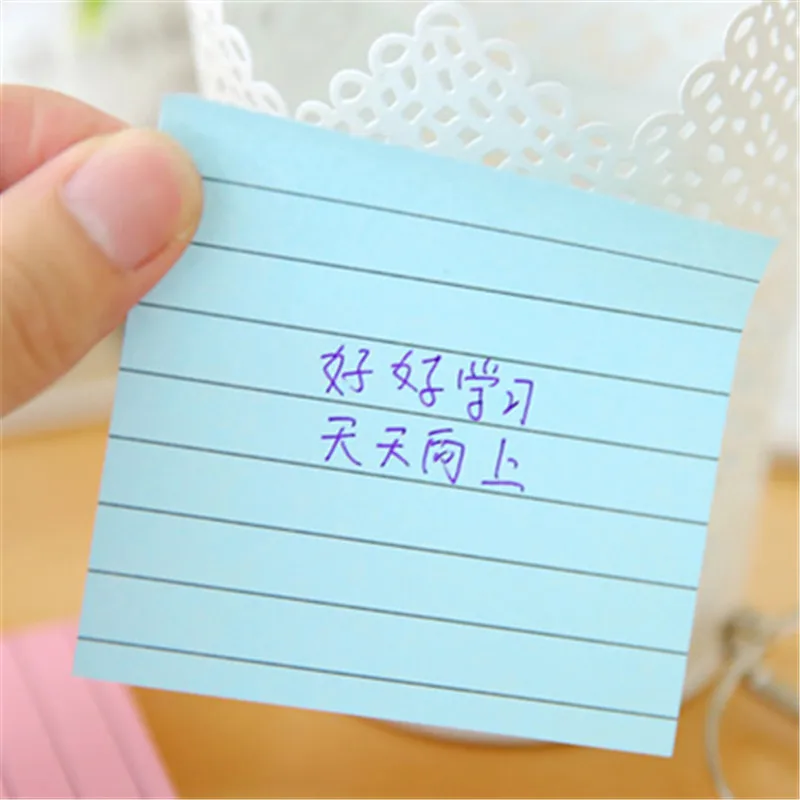 

Horizontal line 76*76mm Size paper Memo Pad Sticky Notes Bookmark Point it Marker Memo Sticker Office School Supplies Notebooks