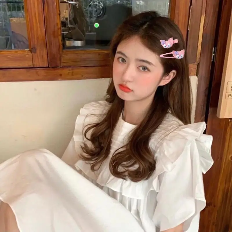 2021 Кавай Кос Линабелл Повязка с ушками Лисы Даффи Девочки Плюшевый Резинка для волос Маленький Бант Захватывающая резинка для волос Коллекция Розовая Шанхайская Курортная