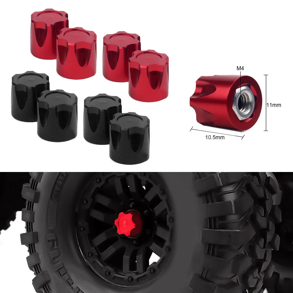 4 * RC крышка колеса для Tamiya D90 MST автомобили игрушечные грузовики из алюминиевого