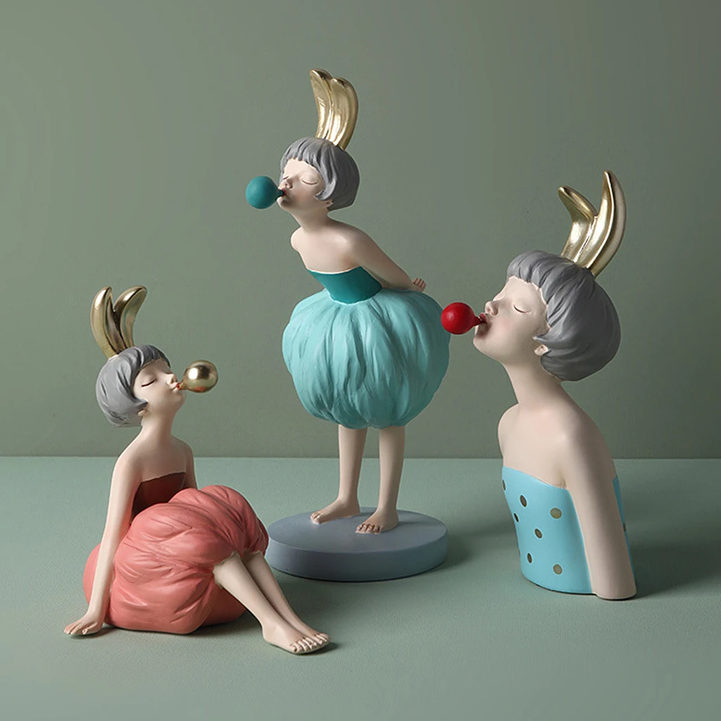 

Bubble Figurine Statue Living Room Bookcase Room Craft Decoration Ornaments