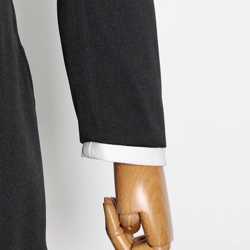 Для женщин Женский офисный жакет Демисезонный Colorblock (цветовой блок) туника с