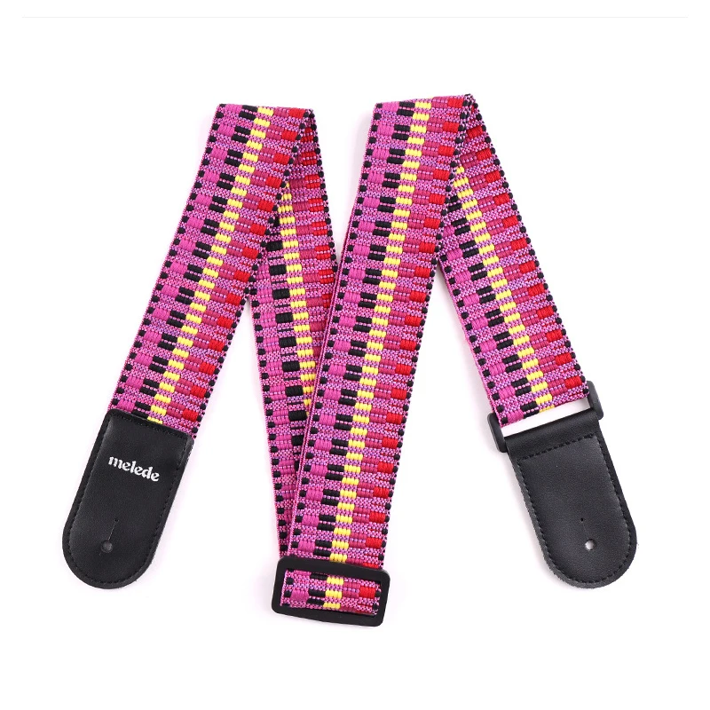 Новый гитарный ремешок в этническом стиле утолщенный Радужный хлопок бас