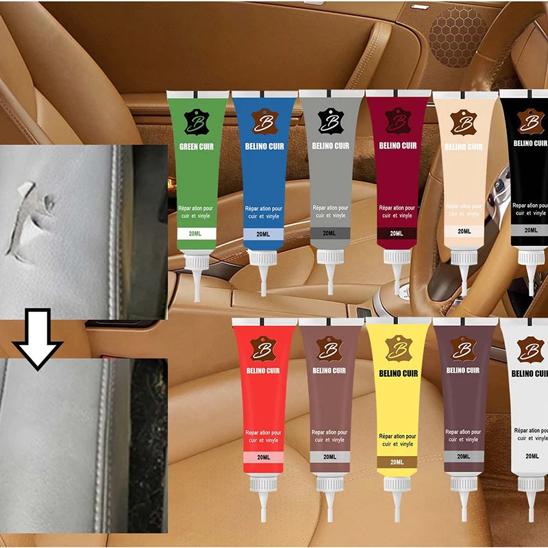 

20Ml Leather Refurbish Cleaner Repair Cream Advanced Leather Repair Gel Car Seat Instrument Panels Sofa Coat Repair Cream