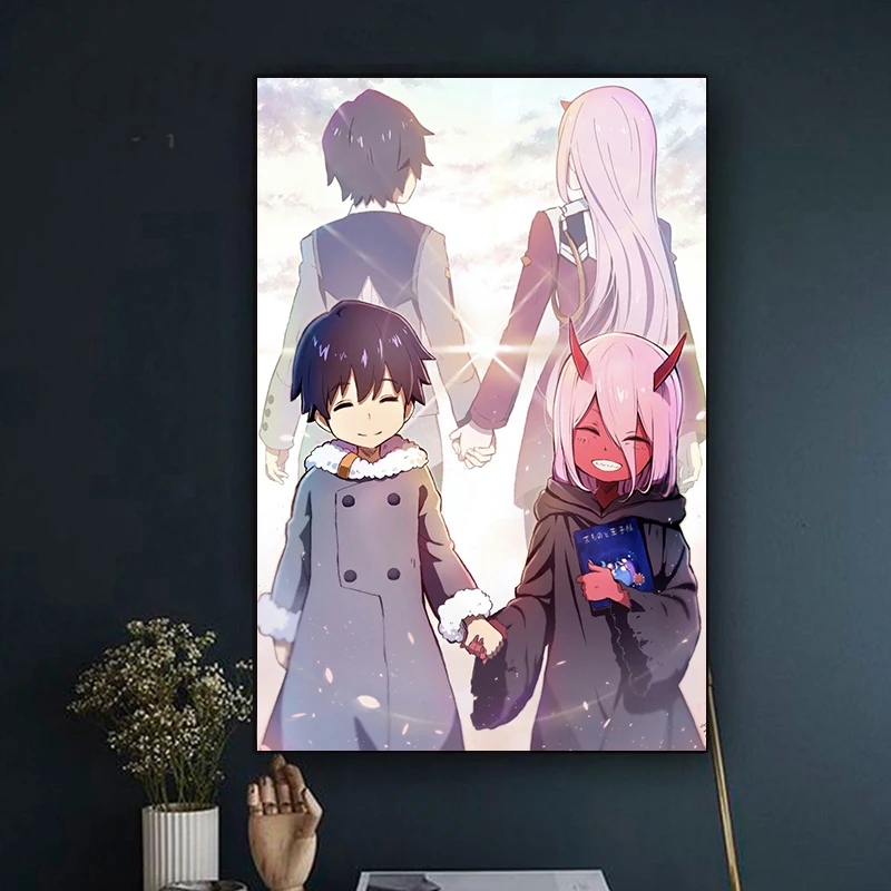 Anime Manga Darling In The Franxx Art Posters Canvas Painting and Prints Cuadros Wall Picture for Living Room Decor | Дом и сад