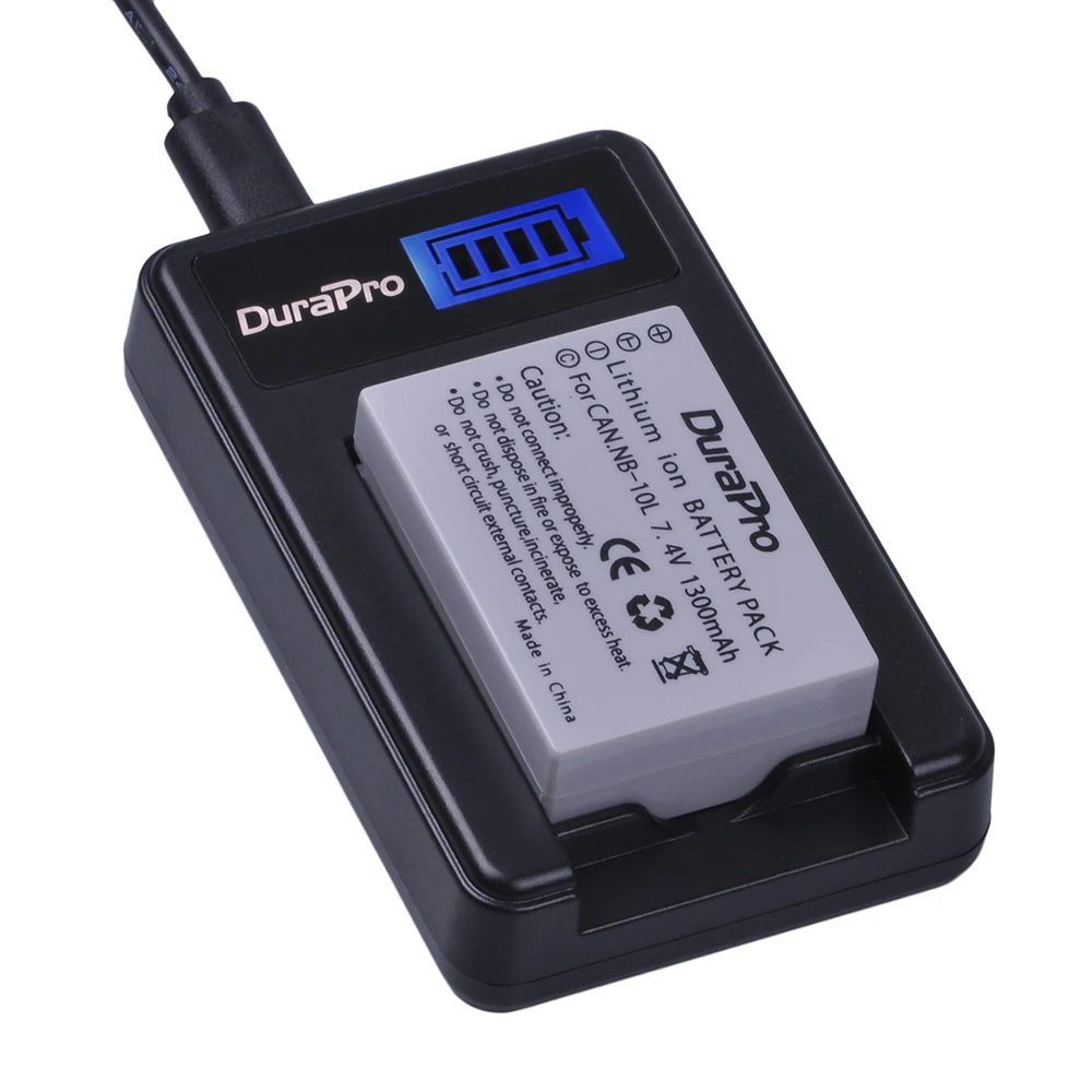 

NB-10L 1300 мА/ч, NB10L NB 10L Камера Батарея + ЖК-дисплей USB один Зарядное устройство для Canon G1X G15 G16 SX40HS SX50HS SX60HS SX40 SX50 SX60