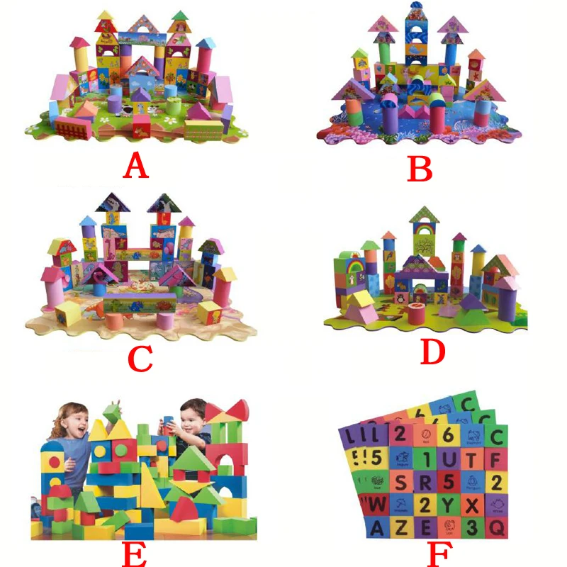 

YLWCNN EVA Soft Building Block Toy Kids Playing Set Bright Colors Safe For Toddlers Non Toxic