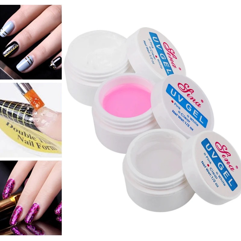 15 г Профессиональный лак для ногтей УФ-удлинитель с белым светом гелевых