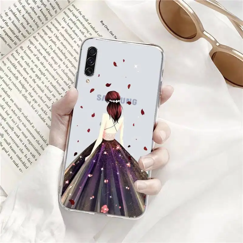 

Dress wedding girl Phone Case Transparent for Samsung A71 S9 10 20 HUAWEI p30 40 honor 10i 8x xiaomi note 8 Pro 10t 11