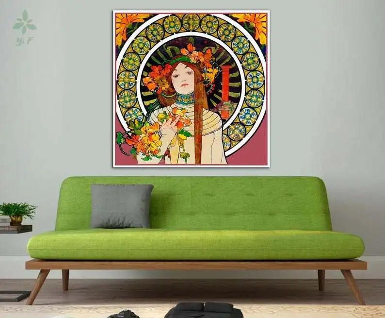 

The Trappistine By Mucha Canvas Print Alphonse Mucha Artwork Indoor Decoration