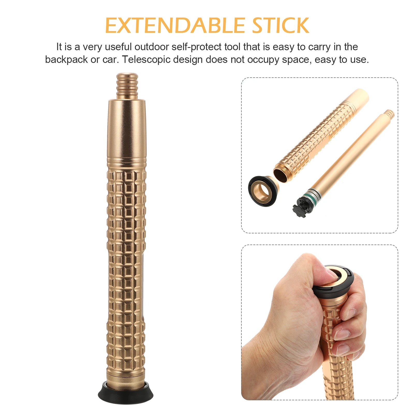 

1 pcs Useful Self-defense Sticks Portable Stick Telescopic Pole Self-Defense Stick For Men and Women