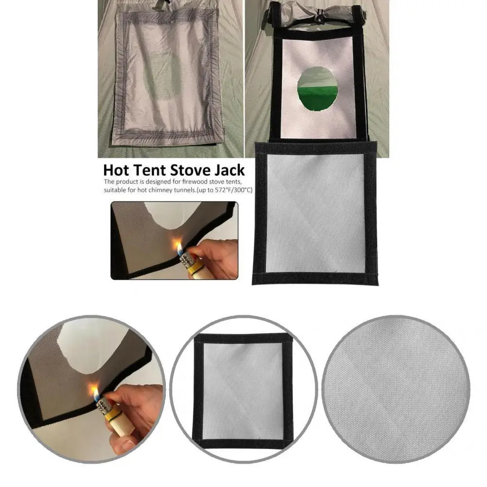 

Hot Tent Stove Jack Wear Resistant Portable Camping Hot Tent Stove Jack Fireproof Stove Jack Tent Protector Jack