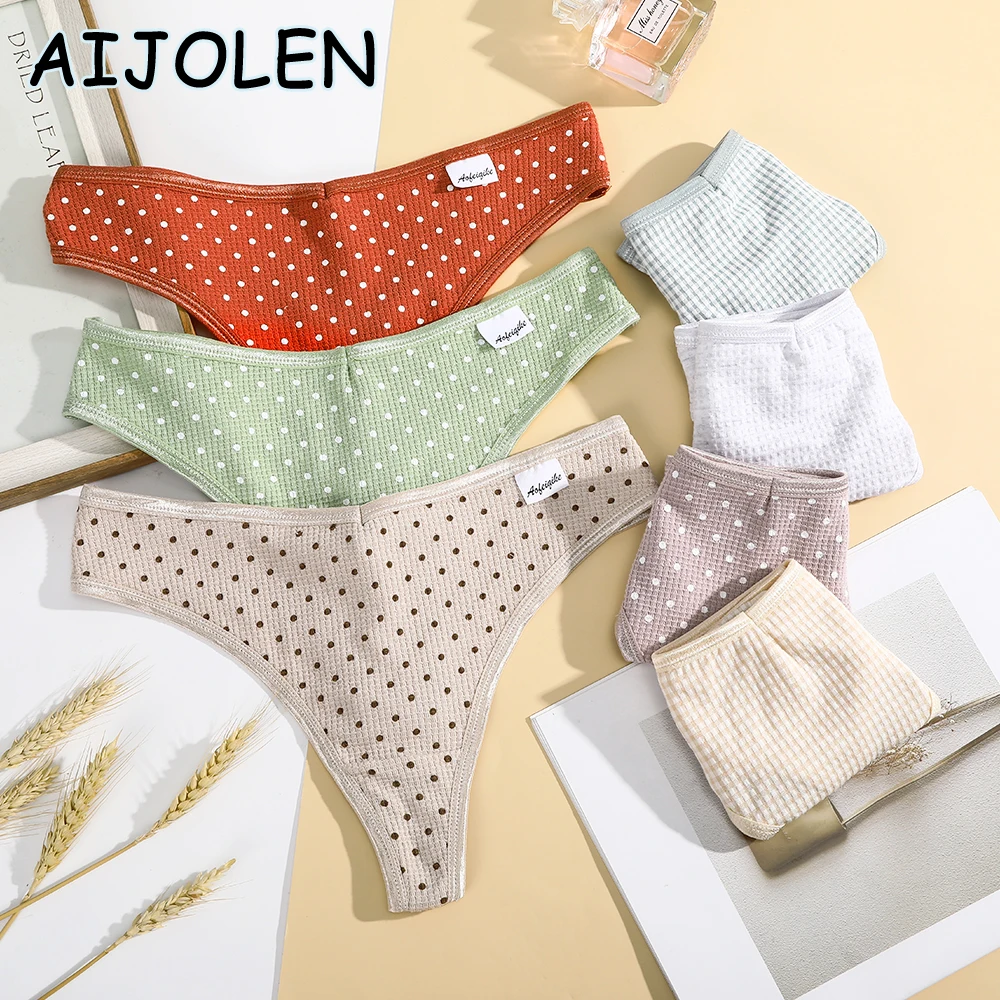 

AIJOLEN Sexy Female Briefs Simple Soft Lingerie Comfortable Women's Underwear Multicolor Cotton Underpants Panties for Women
