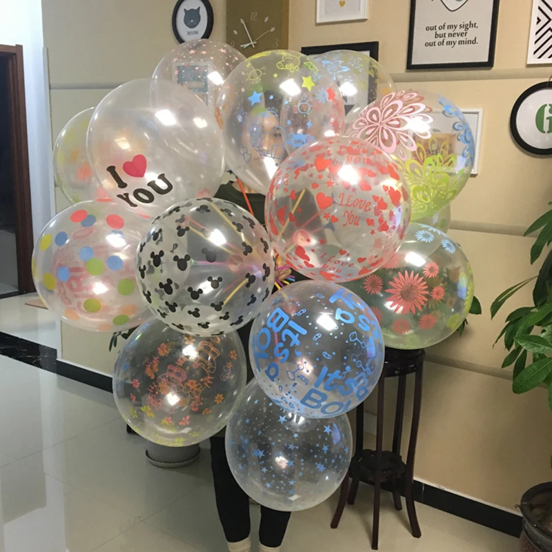 Прозрачный шар с принтом 12 дюймов 50 шт./лот|animal print balloons|balloon transparentballoons happy |