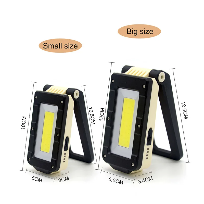 Светодиодная рабочая лампа COB + светодиодный USB Перезаряжаемый Магнитный фонарь