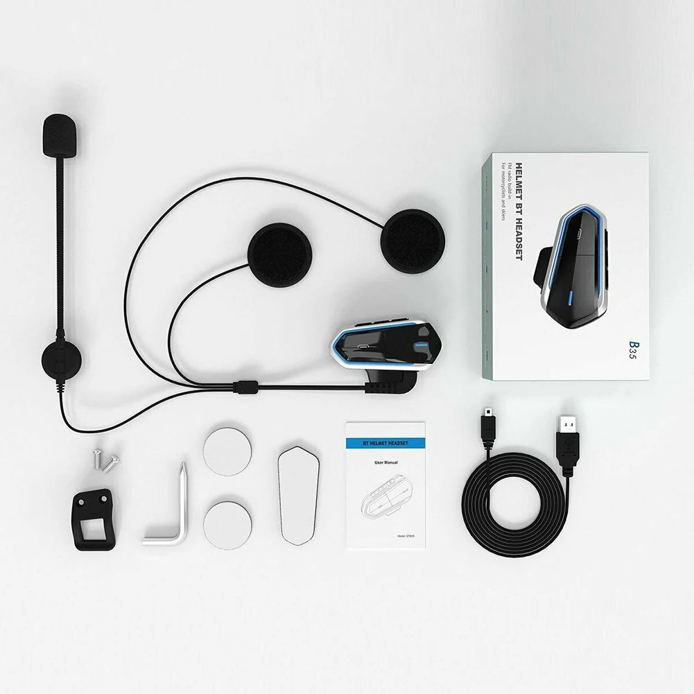 Водонепроницаемые беспроводные Bluetooth-наушники для мотоциклетного шлема QTB35