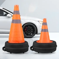 collapsible telescopic folding road safety barricades warning sign 4pcs jack pads kit reflect traffic facilities cone for tesla
