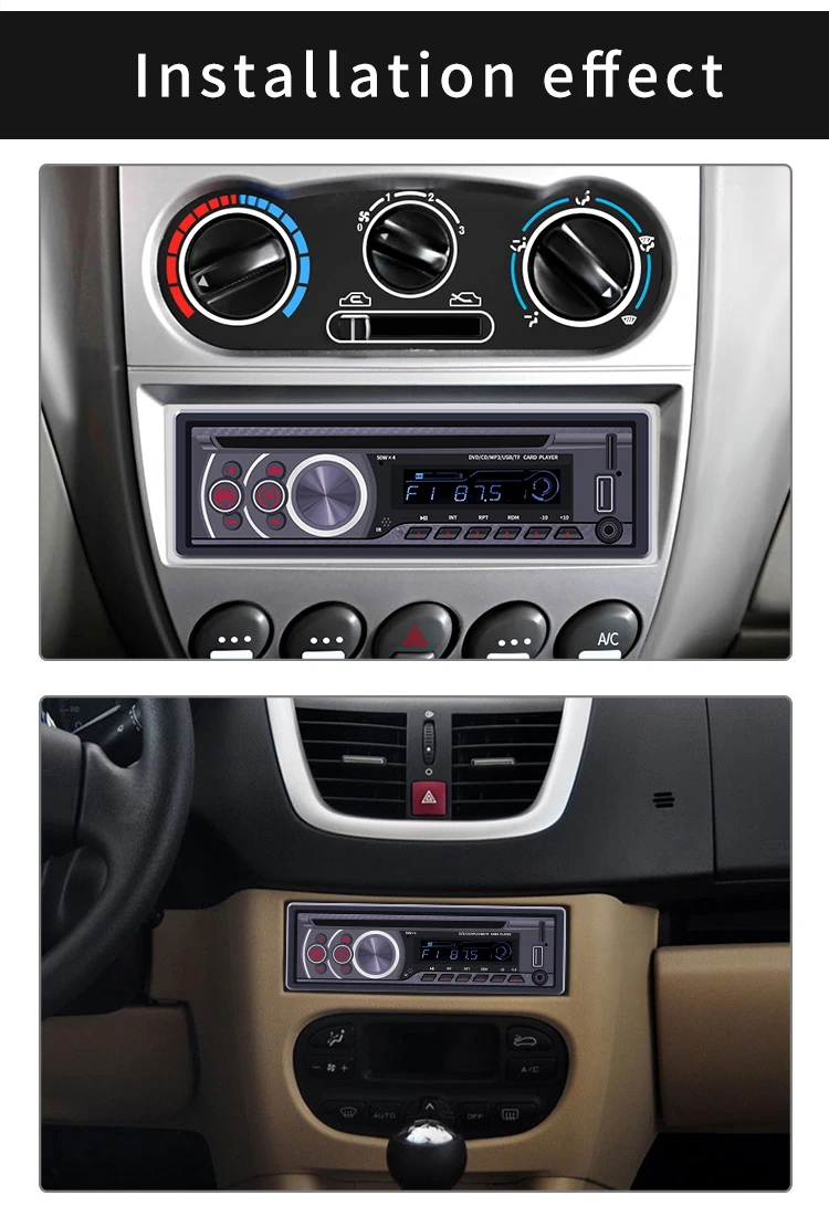ALLOYSEED 8169A 1 Din Bluetooth автомобильный стерео MP3-плеер 1din Авторадио CD VCD DVD AUX USB FM радио Авто Аудио Автомобильный плеер головное устройство