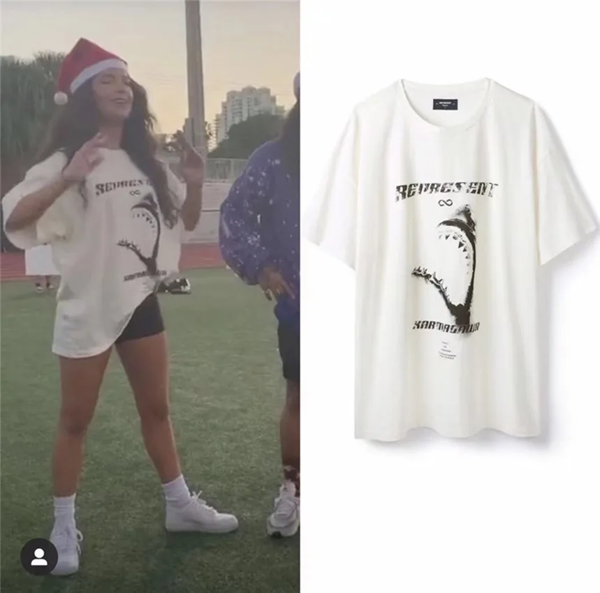 Футболка Мужская/женская оверсайз с принтом акулы 2020ss|Футболки| |