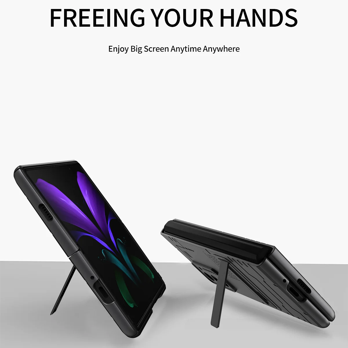 anti slip kickstand folding case for samsung galaxy z fold 3 fold3 5g fold 2 fold2 anti knock phone bag cover capa free global shipping
