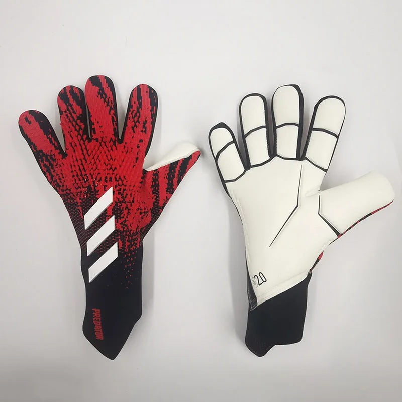 

Новинка 2021, утолщенные латексные перчатки для вратаря по футболу без защиты пальцев, Нескользящие профессиональные перчатки для вратаря