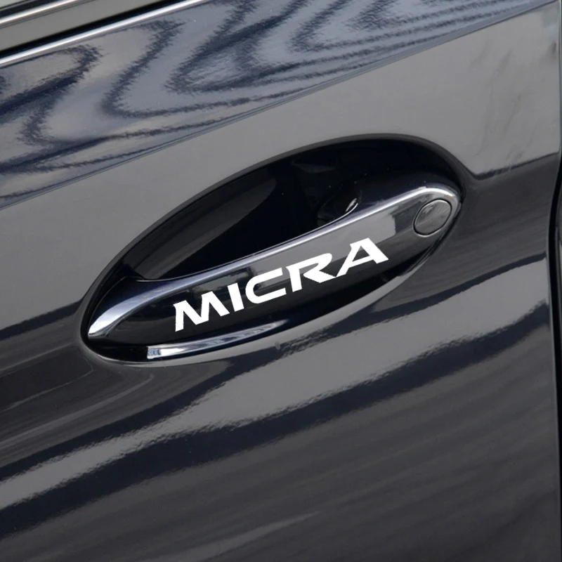 Автомобильные дверные ручки наклейки заднего зеркала авто наклейка для Nissan Micra K11