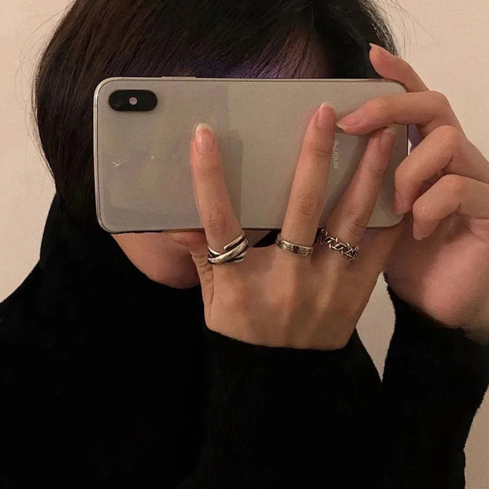 Тайское модное Открытое кольцо в виде гексаграммы для мужчин и женщин ювелирное