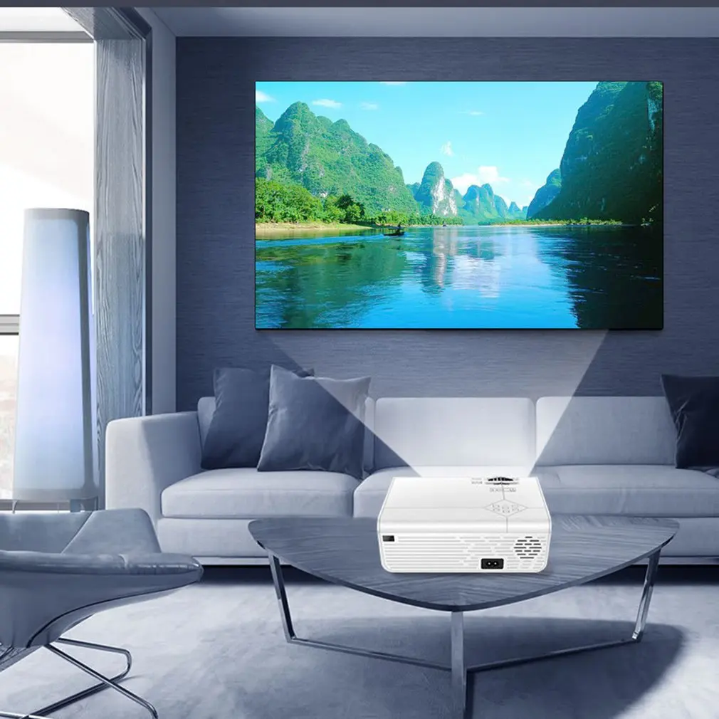 

A13 English Version WiFi Wireless Same Screen High Definition Projector Large Screen And Stereo Speakers For Android