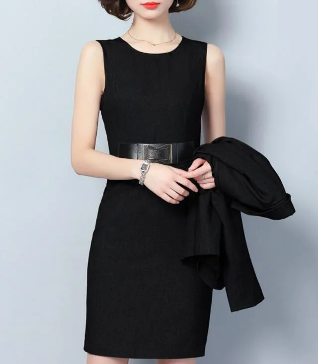 Black Dress Only Формальные Элегантные платья костюмы Женский блейзер Деловая одежда платье для работы для Женщин Офисная Леди комплект из 2 предметов официальная куртка - Цвет: Black Dress Only