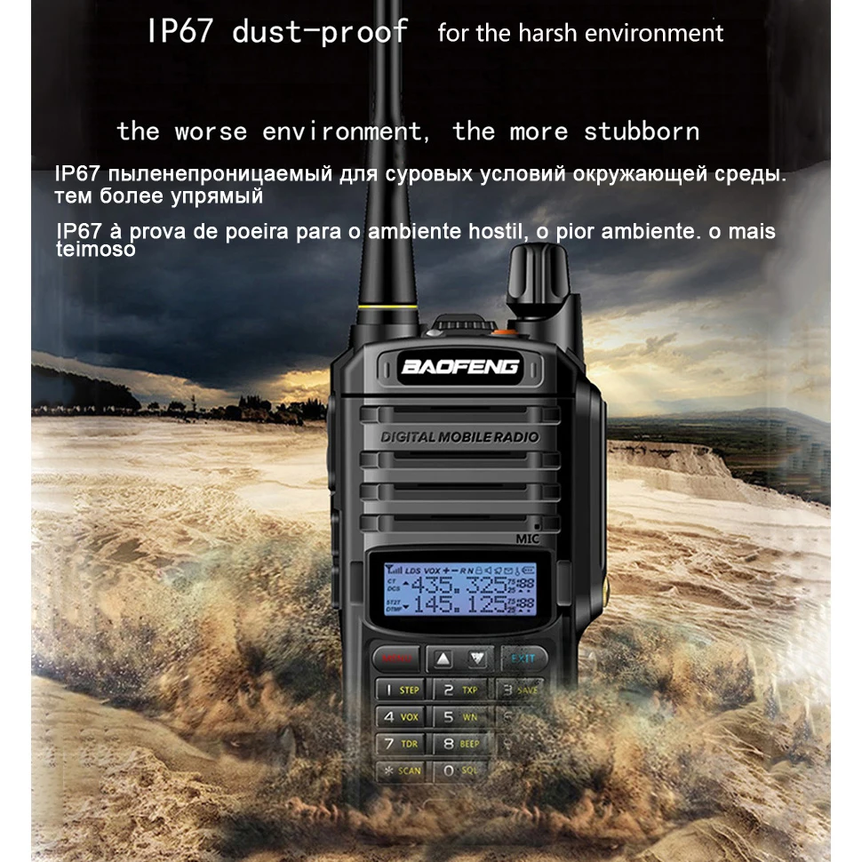 baofeng uv 9r plus для рация 10 км Вт cb водонепроницаемая автомобильная портативная рации