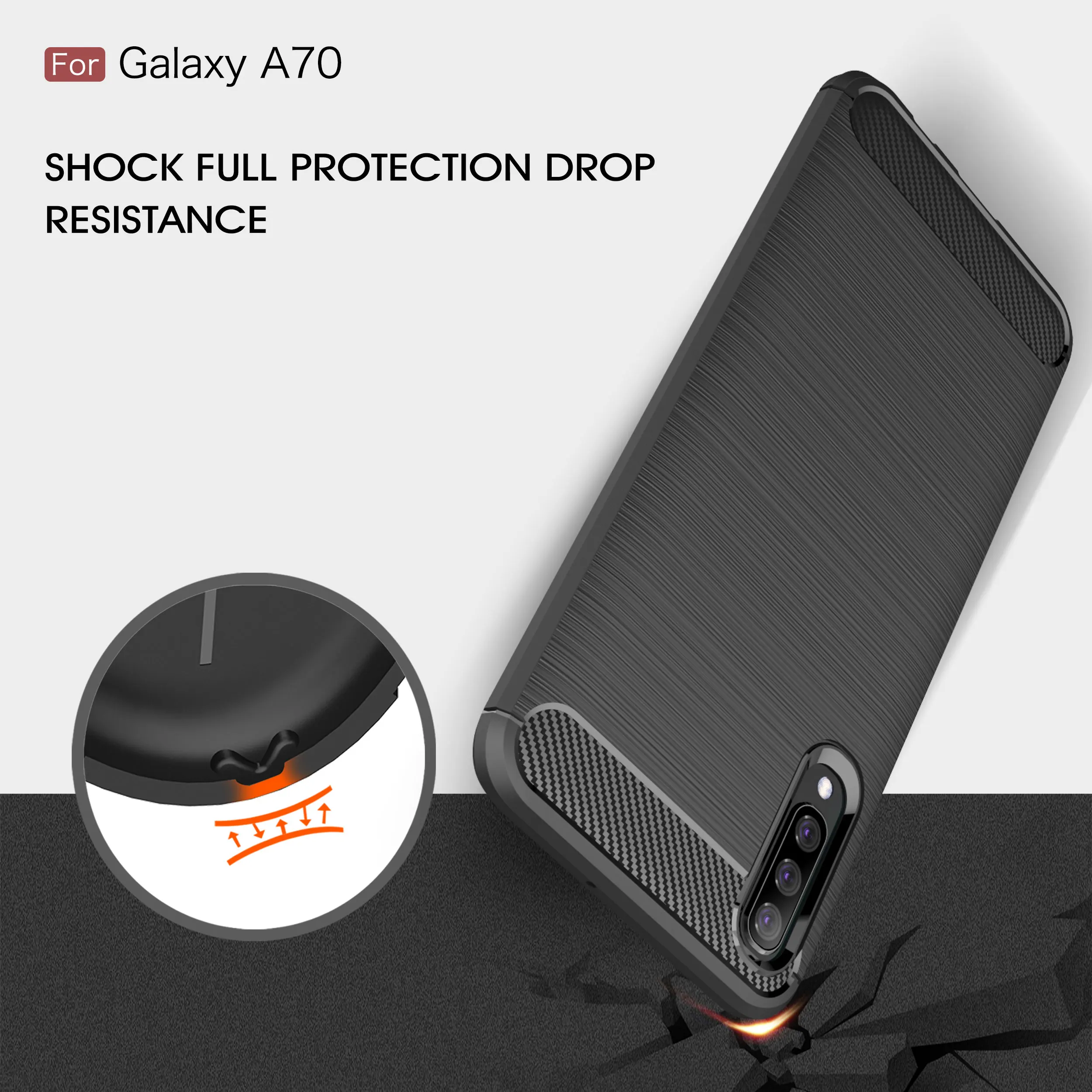 Углеродное волокно 360 полная защита чехол для телефона Samsung Galaxy A2 A3 A5 A6 A7 A8 J3 J4 J5 J6 J7