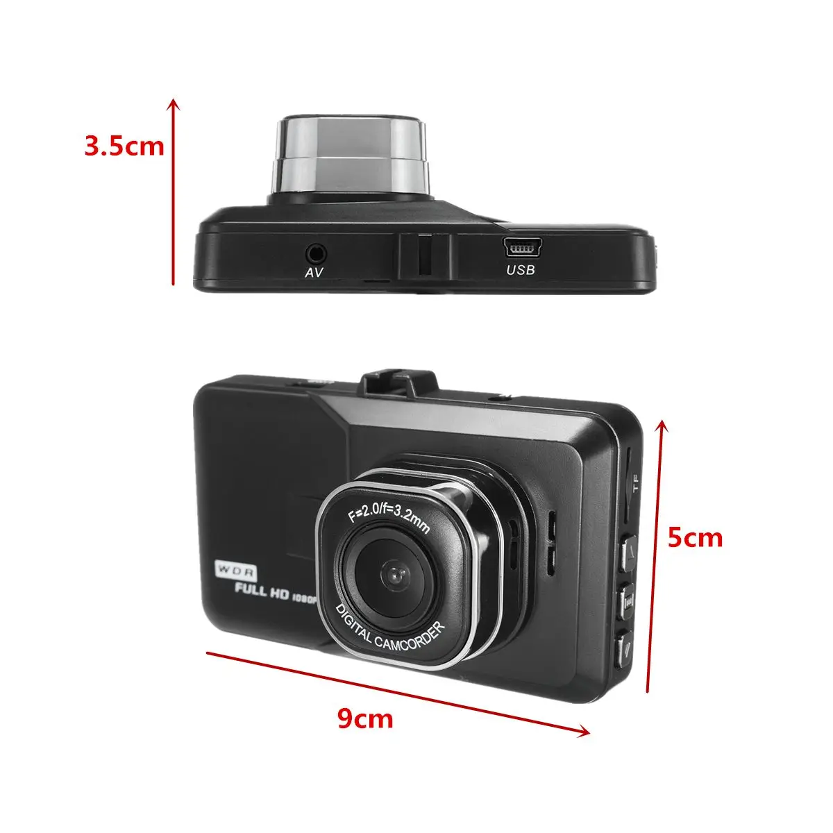 3,0 дюймов Full HD 1080P Автомобильный видеорегистратор Камера с двойным объективом видеорегистратор регистратор g-сенсор видеорегистратор камера заднего вида