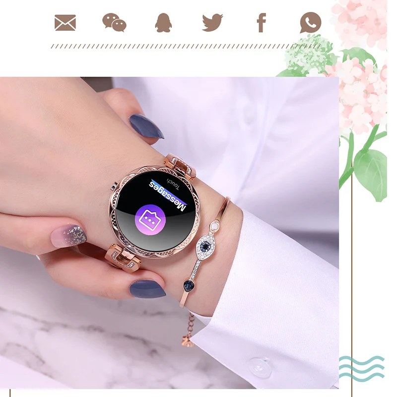Модные часы Smart Watch Для женщин Водонепроницаемый Мониторинг частоты сердечных сокращений Bluetooth шагомер для IOS и Android Фитнес браслет «Умные» часы