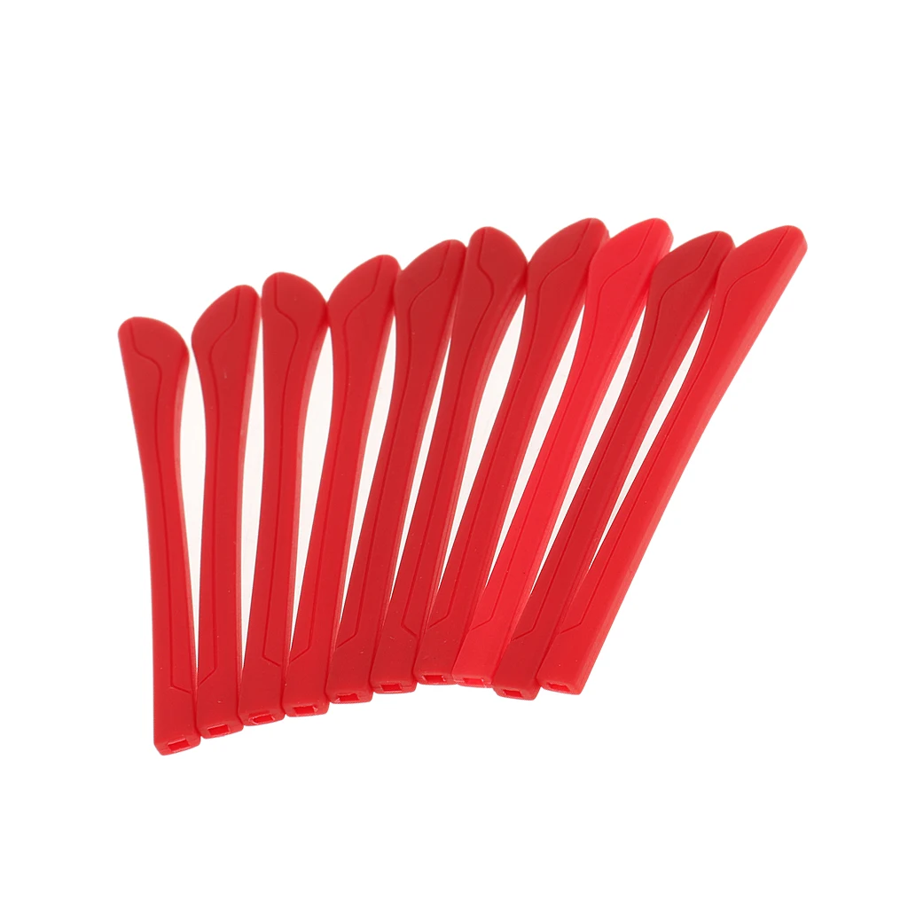 10pcs Silicone Eyeglasses End Tips Ear Sock Pieces Tubes Replacement Red | Аксессуары для одежды