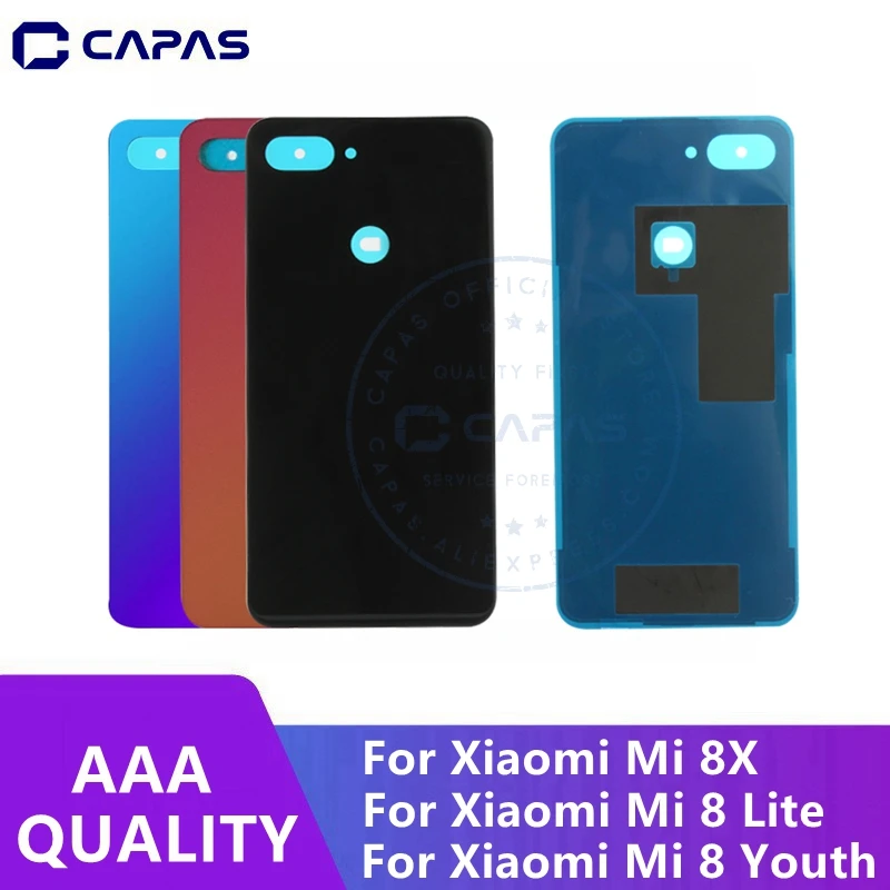 Для Xiaomi Mi 8 Lite задний корпус аккумулятора стекло + поликарбонат для задней крышки
