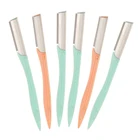 6 шт., безопасный триммер для бровей, бритва, формирователь, лезвие для лица, снятие макияжа, набор инструментов для женщин и женщин