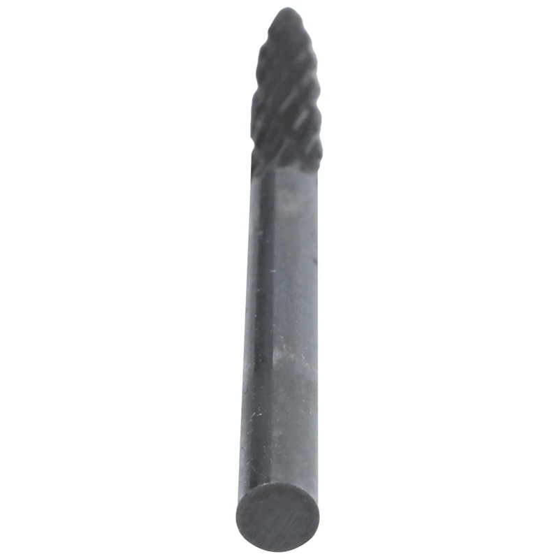 

Double conical tungsten carbide burrs cut m diameter of the head