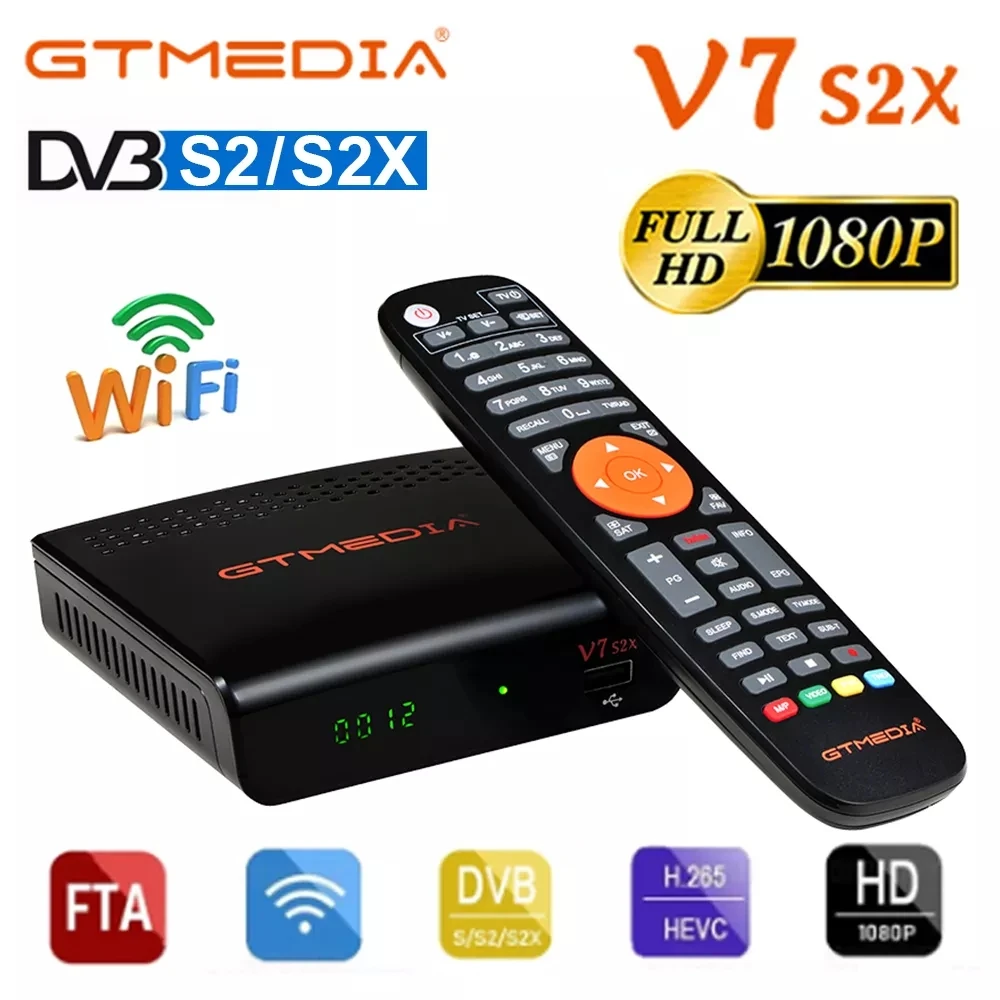 

Gtmedia V7 S2X DVB-S/S2 Satellite Receiver Upgraded by GTmedia V7S HD With USB WIFI Digital Receptor H.265 Freesat v7s2x No app