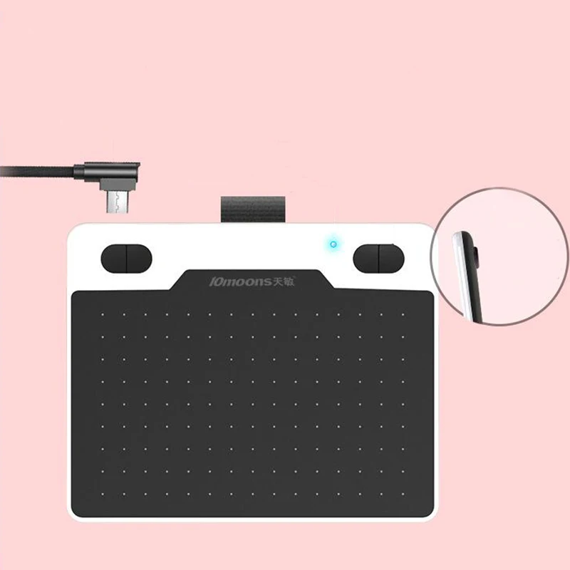 

10Moons T503 Ultralight Graphic Tablet 8192 Levels Digital Drawing Tablet Battery-Free Pen Compatible for and roid Device