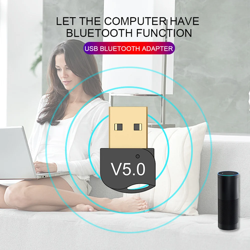 Bluetooth-адаптер для ПК беспроводной приемник Bluetooth 5 0 Поддержка Windows 7/XP8/8 1/10