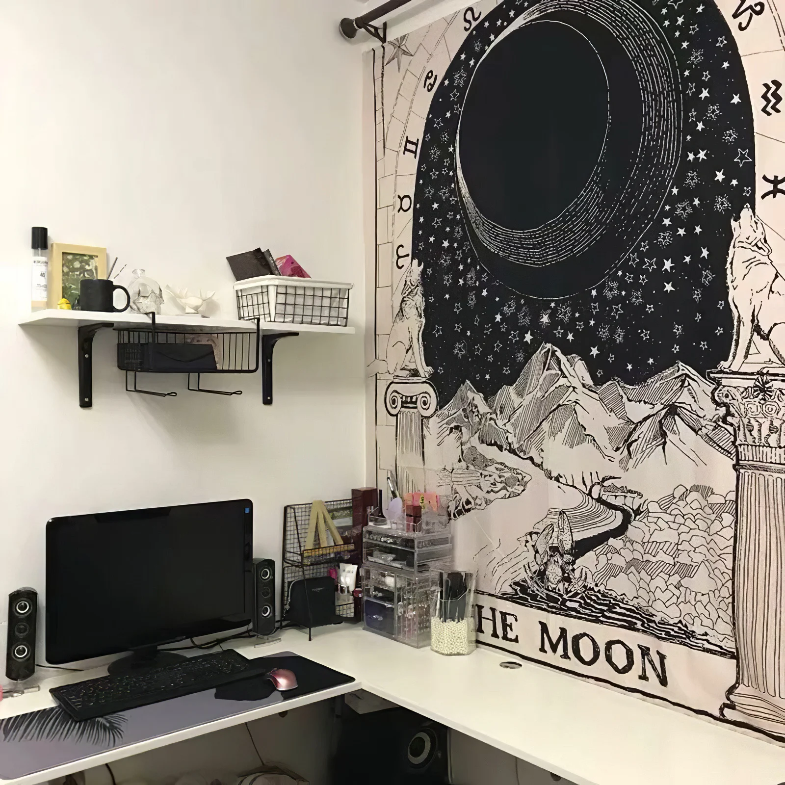 

Polyester Moon Tarot Tapestry Decorative Wall Hanging Blanket For Bedroom Living Room Dorm Wall Hanging