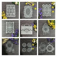 fancy rectangle oval clock time metal cutting dies silicone stamps scrapbooking photo album diy paper embossing craft supplies