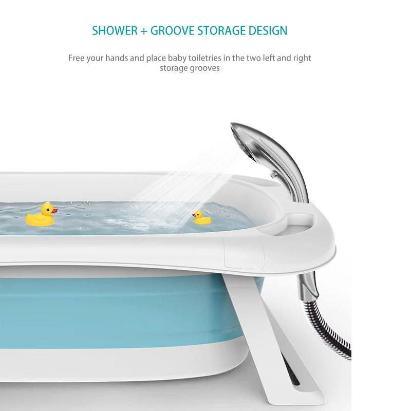 

2021 Folding Bathtub Children Lying Universal Bath Barrel Oversize Baby Newborn Supplies Baby Bath Tub