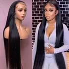 Парики из натуральных волос на сетке 13x4, прямые, с костями, al парик, плотность 180%, предварительно выщипанные волосы, парик для женщин, длинный 30 дюймов