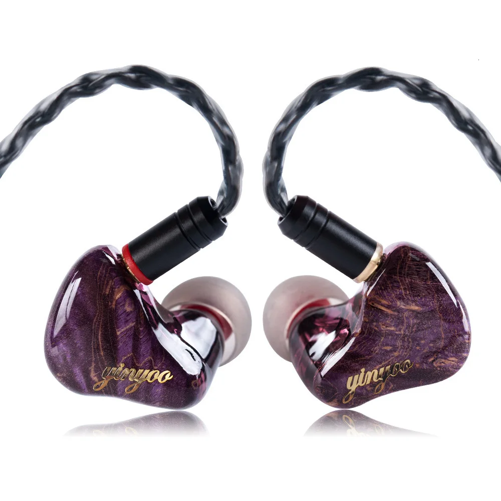 AK Yinyoo HX5 1DD+ 4BA гибридные наушники в ухо HIFI DJ монитор для бега спортивные наушники ушные вкладыши с заменяемым кабелем