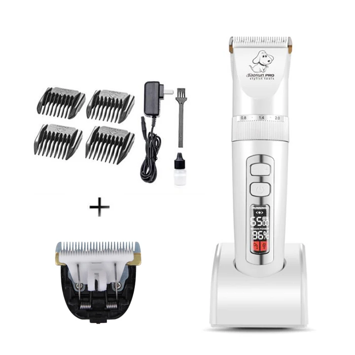 P9 set and cutter Baorun P9 машинка для стрижки собак электрическая профессиональная машинка для стрижки домашних животных перезаряжаемая Бритва для стрижки волос Машинка для стрижки кошек и собак - Цвет: P9 set and cutter