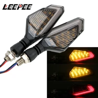 leepee 2pcsset motorcycle led turn signal lights universal blinker front rear signal lamp dc 12v moto accessories