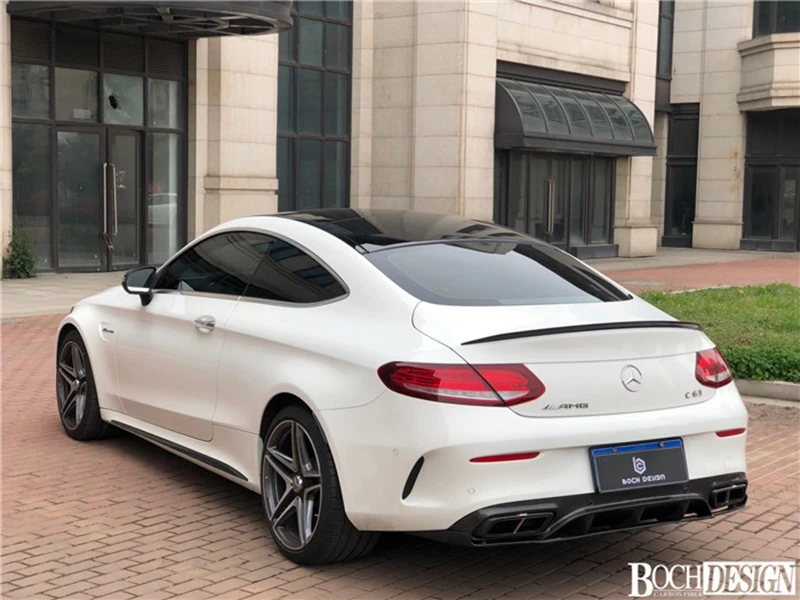 Углеродного волокна задний спойлер багажник губы загрузки крыла для Mercedes Benz C63 W205